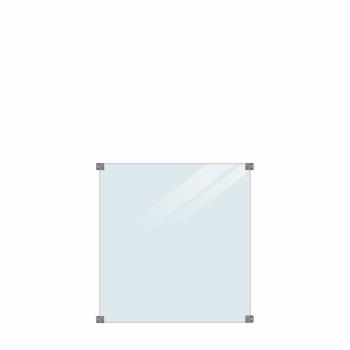 Glaszaun, klares Glas 90×91 cm