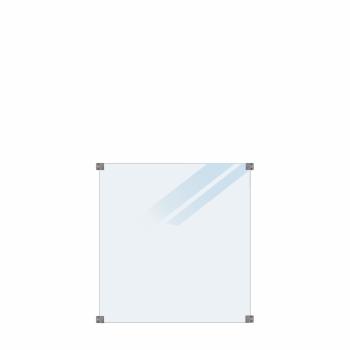 Herdet Glassgjerde - frostet - 90×91 cm