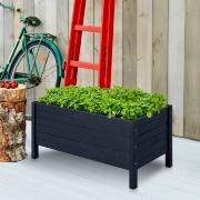Basic plantekasse på ben –  88×37×39 cm – sort  – 18269-15 DETAIL88725
