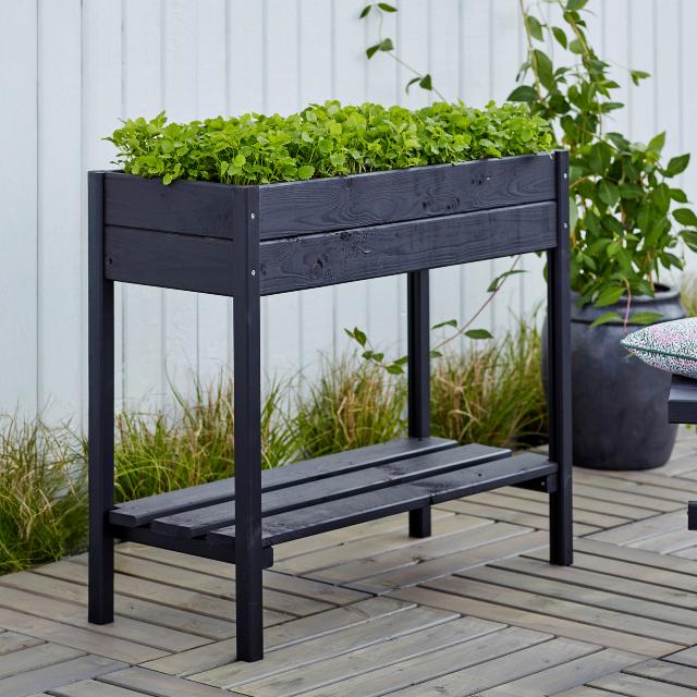 Basic plantekasse på ben – 88×37×79 cm – sort – 18275-15 DETAIL88727