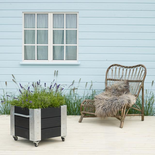 Cubic blomsterkasse m/hjul – 46×50×45 – sort – 18237-15 DETAIL88679