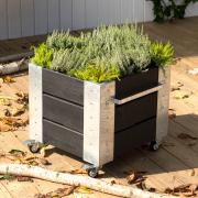 Cubic blomsterkasse m/hjul – 46×50×45 – sort – 18237-15 DETAIL88681