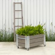 Cubic Blomsterkasse m/hjul – 87×50×45 cm – gråbrun – 18238-18 DETAIL88689