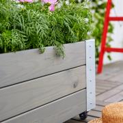 Cubic blomsterkasse m/hjul – 120×50×45 cm – gråbrun – 18261-18 DETAIL88505