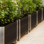 Cubic blomsterkasse m/hjul – 120×50×70 cm – sort – 18262-15 DETAIL88490