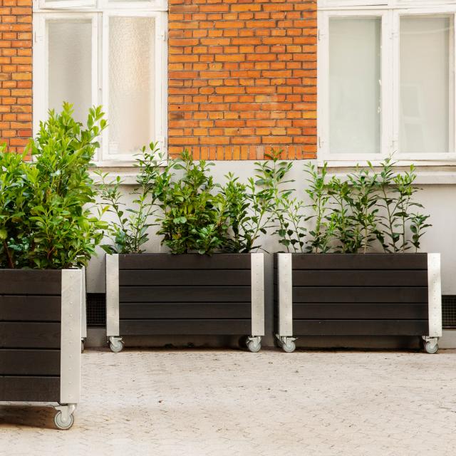 Cubic blomsterkasse m/hjul – 120×50×70 cm – sort – 18262-15 DETAIL88494