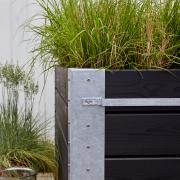 Cubic blomsterkasse m/hjul – 120×50×70 cm – sort – 18262-15 DETAIL88488