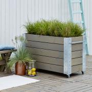 Cubic blomsterkasse m/hjul – 120×50×70 cm – gråbrun – 18262-18 DETAIL88711