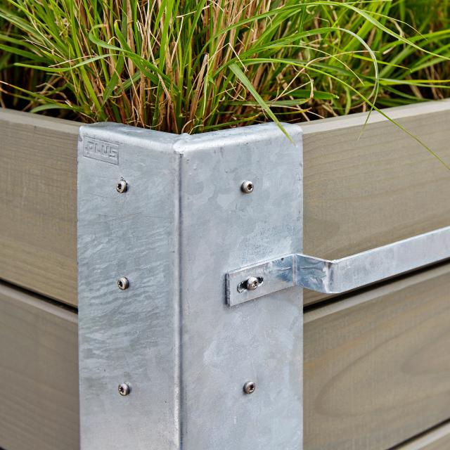 Cubic blomsterkasse m/hjul – 120×50×70 cm – gråbrun – 18262-18 DETAIL88712