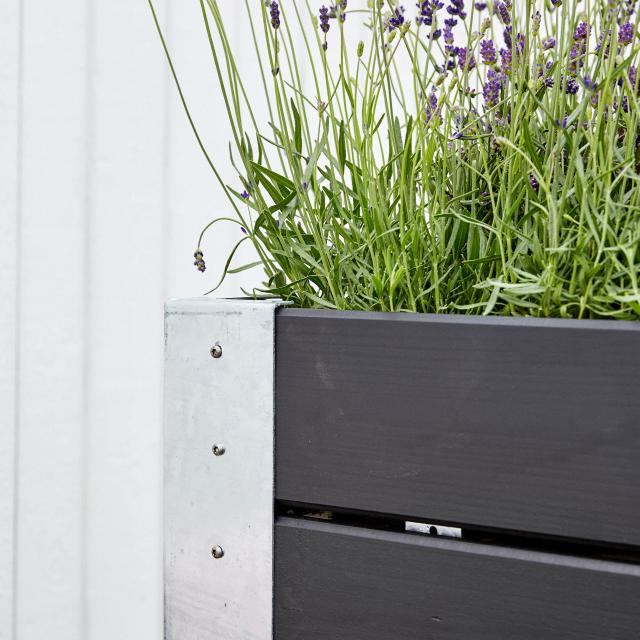 Cubic blomsterkasse m/hjul – 120×50×95 cm – sort – 18263-15 DETAIL88482