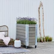 Cubic blomsterkasse m/hjul – 120×50×95 cm – gråbrun – 18263-18 DETAIL88714