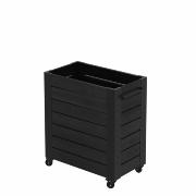 Cubic blomsterkasse m/hjul – 87×50×98 cm – sort – 18321-15 DETAIL86893