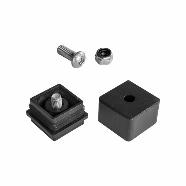 Cubic blomsterkasse m/fødder - 120×50×67 cm - sort – 18397-15 DETAIL87937