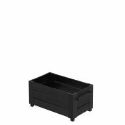 Cubic blomsterkasse m/fødder - 87×50×42 cm - sort – 18378-15 DETAIL86904