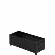 Cubic blomsterkasse m/fødder - 120×50×42 cm - sort – 18396-15 DETAIL86920