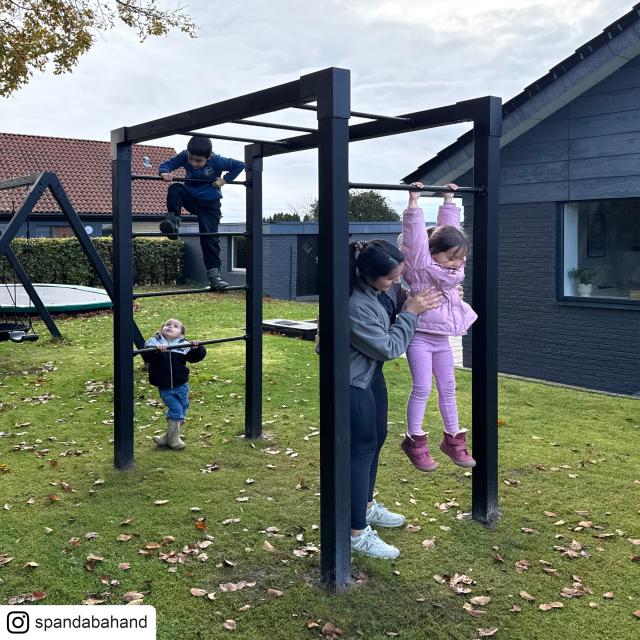 Outdoor fitness træningsstativ – model 4 – sort m/sorte beslag – 179069-15 DETAIL87865