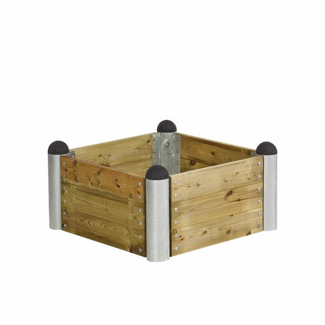 Pipe højbed - 80×80 cm - trykimprægneret