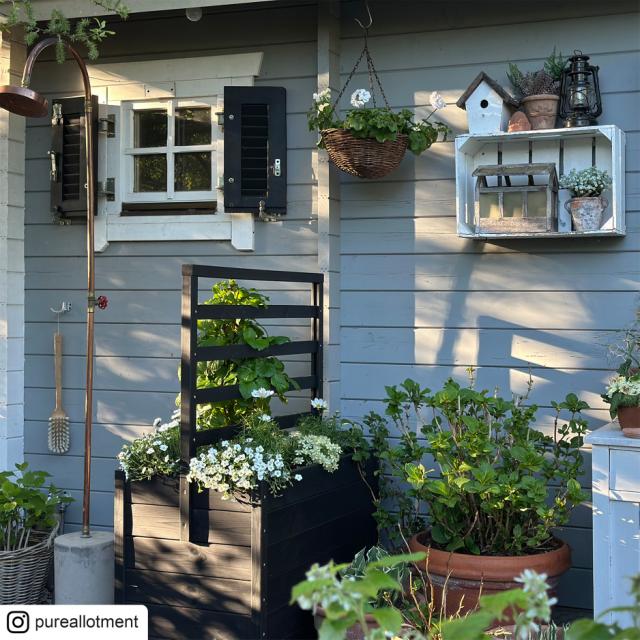 Basic plantekasse m/espalier og hjul – 88×48×124 cm – sort – 182780-15 DETAIL83006