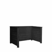 Renovationsskjul Klink profil - sort - m/træstolper til nedgravning - PEFC - 26610-15 DETAIL86226