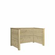 Renovationsskjul Plank profil - trykimprægneret - m/træstolper til nedgravning - PEFC - 26620-1 DETAIL86309