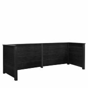 Renovationsskjul Plank profil - sort - m/træstolper til nedgravning - PEFC - 266202-15 DETAIL86317