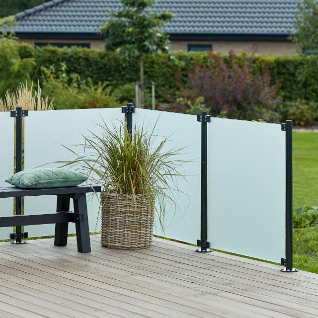 Stålstolpe rund m/fod - Ø42,4 mm×96 cm - inkl. bolte - 204110-1 DETAIL89790