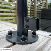 Stålstolpe rund m/fod - Ø42,4 mm×96 cm - inkl. bolte - 204110-1 DETAIL89542