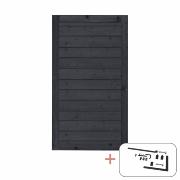 PLUS Klink enkeltlåge - 100×163 cm - sort - PEFC - inkl. sort beslag - 277841-15 DETAIL87455