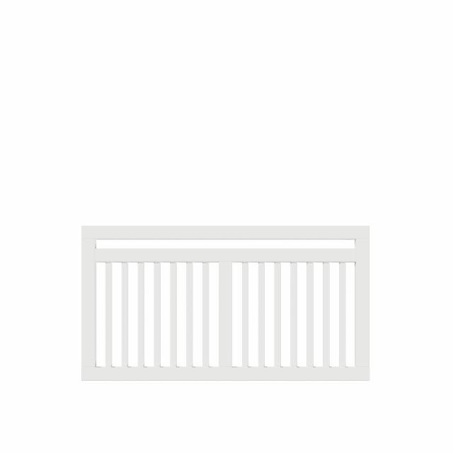 Linea hegn - 150×80 cm - hvid