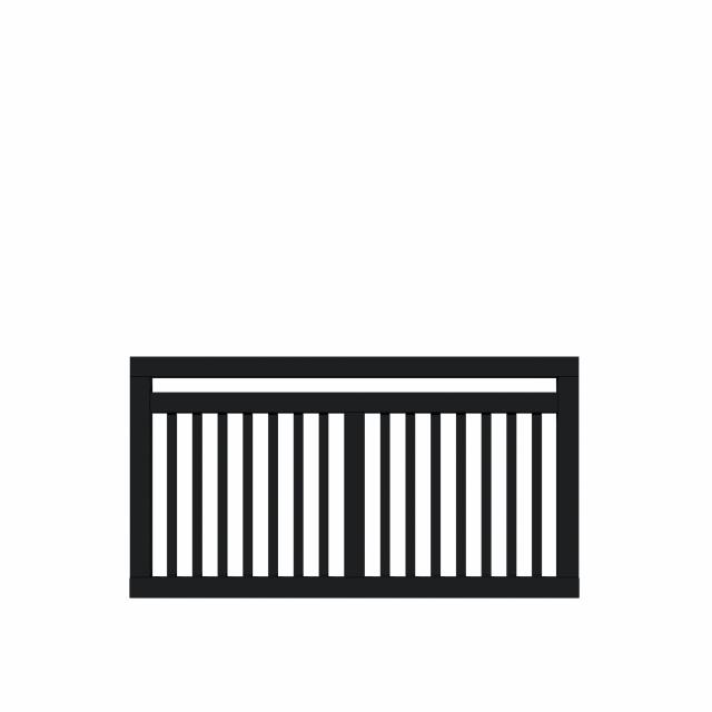 Linea hegn - 150×80 cm - sort