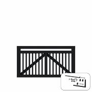 Linea enkeltlåge - 150×80 cm - sort - inkl. sort beslag - 176971-15 DETAIL87349