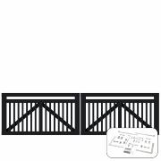 Linea dobbeltlåge - 300×80 cm - sort - inkl. beslag - 176990-15 DETAIL87696