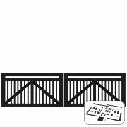 Linea dobbeltlåge - 300×80 cm - sort - inkl. sort beslag - 176991-15 DETAIL87351