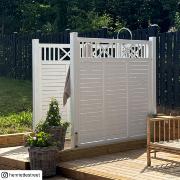 Nostalgi hegn - 180×180 cm - hvid - 17634-13 DETAIL89710