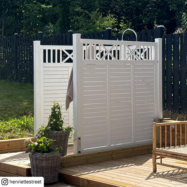 Nostalgi hegn - 180×180 cm - hvid - 17634-13 DETAIL89710