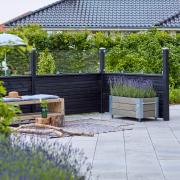 PLUS Plank profilhegn m/glas - 174×125 cm - sort - PEFC - 27778-15 DETAIL88350