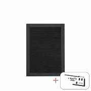 PLUS Plank enkeltlåge - 100×125 cm - sort - PEFC - inkl. sort beslag - 277651-15 DETAIL87461