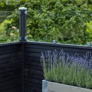 PLUS Plank profilhegn m/glas - 174×163 cm - sort - PEFC - 27779-15 DETAIL88365