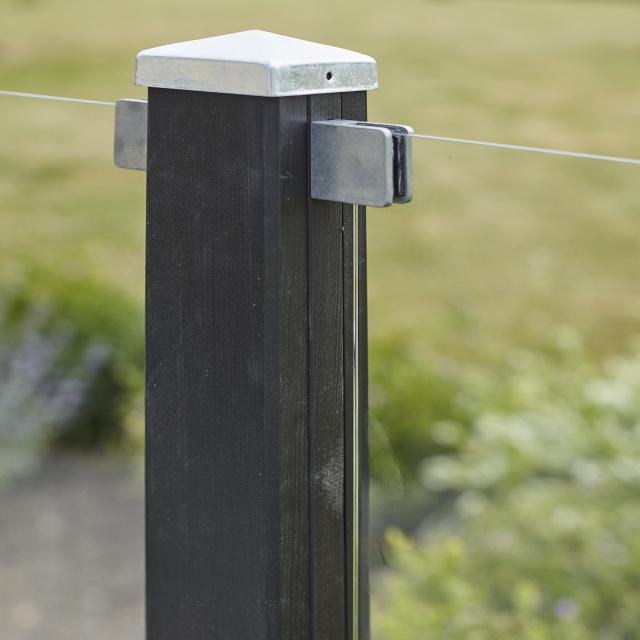 PLUS Plank profilhegn m/glas - 174×163 cm - sort - PEFC - 27779-15 DETAIL88364