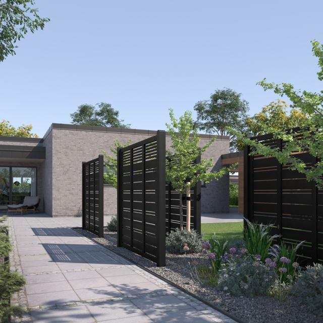 Silence hegn - 176×170 cm - sort - 15304-15 DETAIL86277