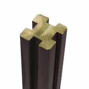Omlimet profilstolpe m/4 spor - 9×9×298 cm - 17770-15 DETAIL81364