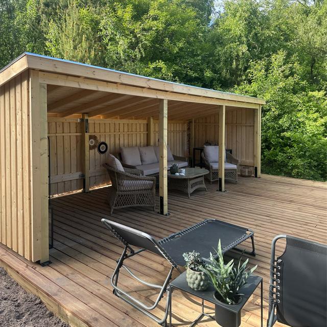 Nordic havehus 3 moduler med hyggelig lounge