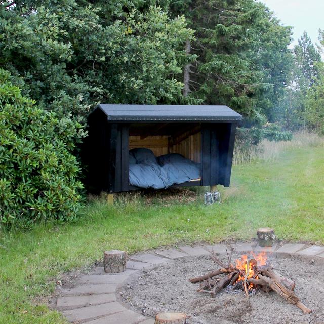 Shelter ved bålsted