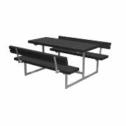 Basic Junior bord/bænkesæt m/2 ryglæn – 118 cm – sort – 185862-15 DETAIL86972