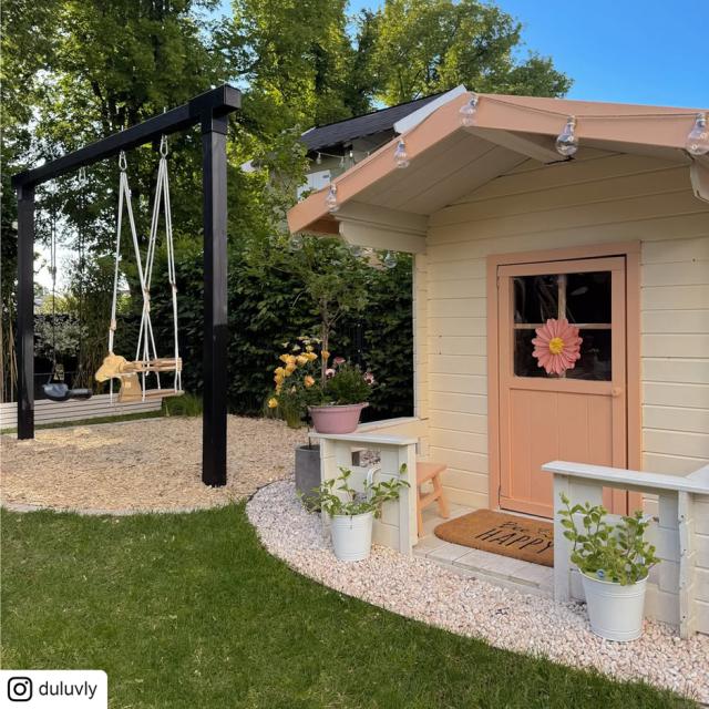 Legehus 134×134 cm + 58 cm terrasse - ubehandlet - inkl. tagpap - 167410-1 DETAIL86299