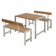 Café plankesæt m/2 ryglæn – 127 cm – ThermoWood® – 185582-4 DETAIL86812