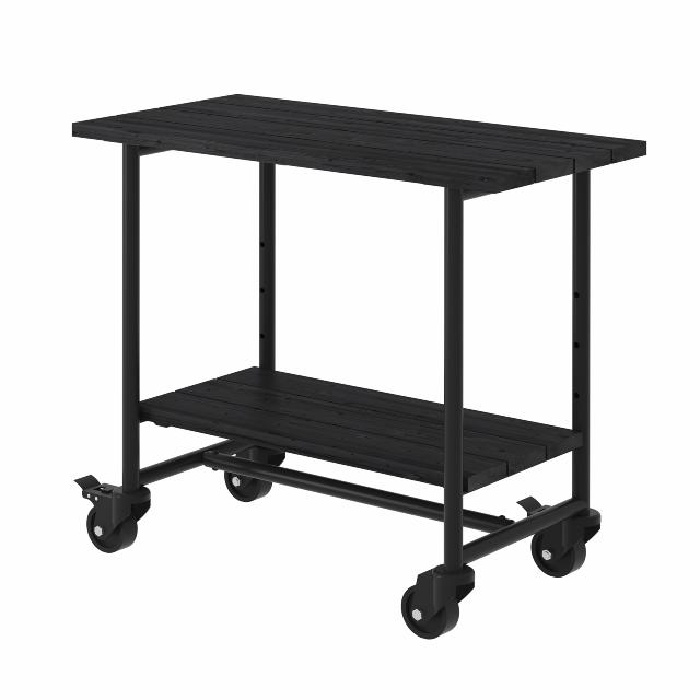Urban Picnic plante/grillbord m/1 hylde - sort/sort stel