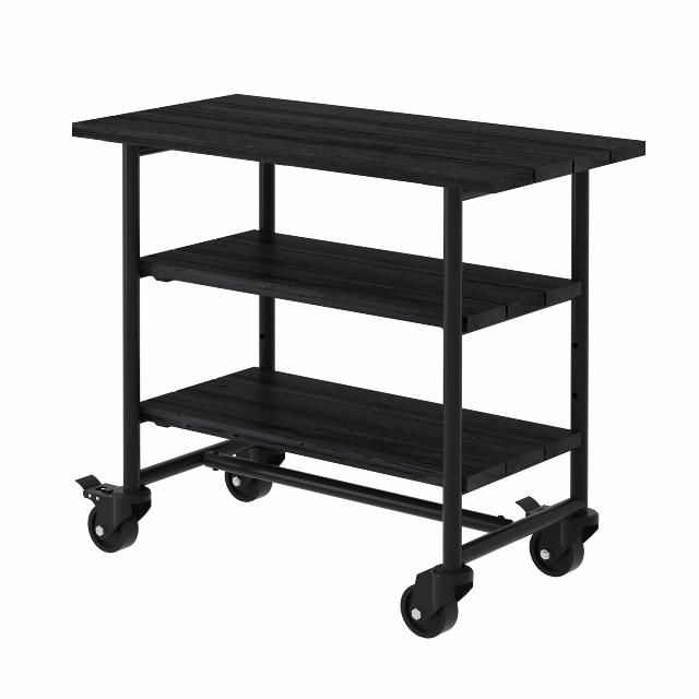 Urban Picnic plante/grillbord m/2 hylder - sort/sort stel