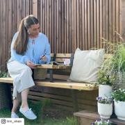 Relax bænk m/hængebord – 150 cm – ThermoWood® – 196700-4 DETAIL84481