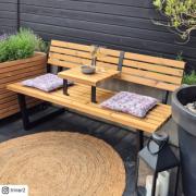 Relax bænk m/hængebord – 150 cm – ThermoWood® – 196700-4 DETAIL84488